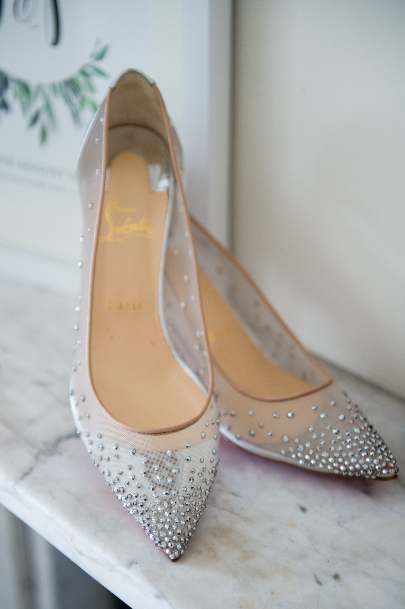 Bridal shoes by Louboutin